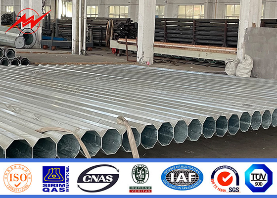 Sıcak Dip Galvanizli Çelik Güç hattı direği iletim direği ISO9001 160Km/H