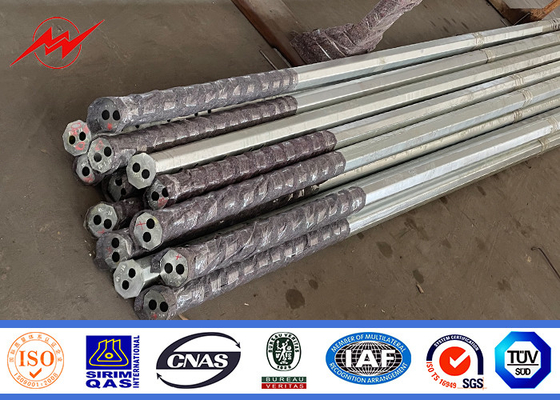 Elektrik dağıtımı için elektrik gücü direği Çokgen şekli malzeme 20W-400W lamba gücü