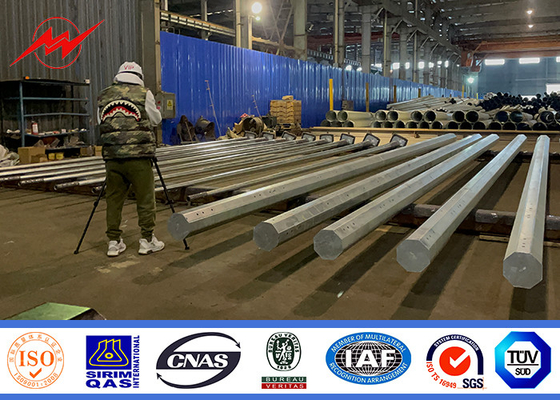 60ft Galvanizli Çelik Tubular İlaç Güç Kutbu Güç Metal Teleskop