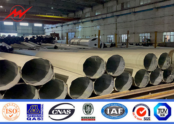 Filipinler'de Estetik Çekicilik İçin Dikişsiz Kaynaklı 14m Uzun Tek Bölümlü Çelik Elektrik direği