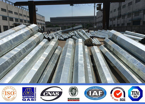 12m 940dan Güç Çelik Direk İletim Galvanizli Dış Mekan Elektrik Tesisatı