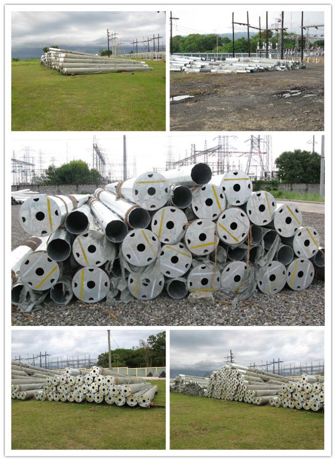 Çelik kutup kulesi için 60ft 18m elektrikli güç direği 0