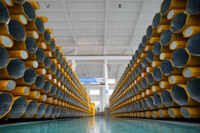 27.5m 32m Galvanizli Çelik Kutup Sağlam ve korozyona dayanıklı yapılar için tercih edilen seçim 1