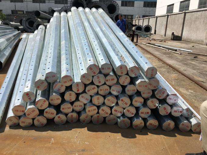 8m 9m Sıcak Dip Galvanizli Çelik Kutup Afrika için Sokak Aydınlatma Kutupları 1
