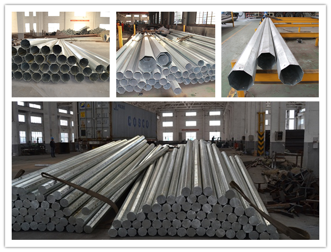 Elektrik dağıtım hattı projesi için 30ft 35ft çelik borulu kutup 1
