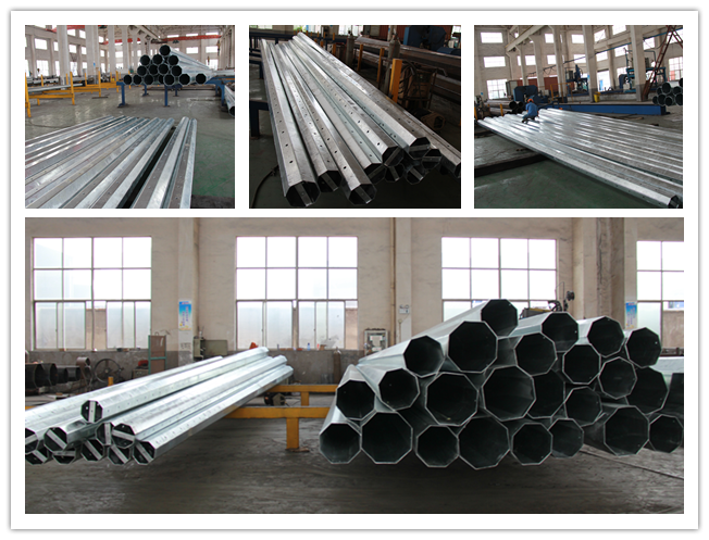 Elektrik dağıtım hattı projesi için 30ft 35ft çelik borulu kutup 0