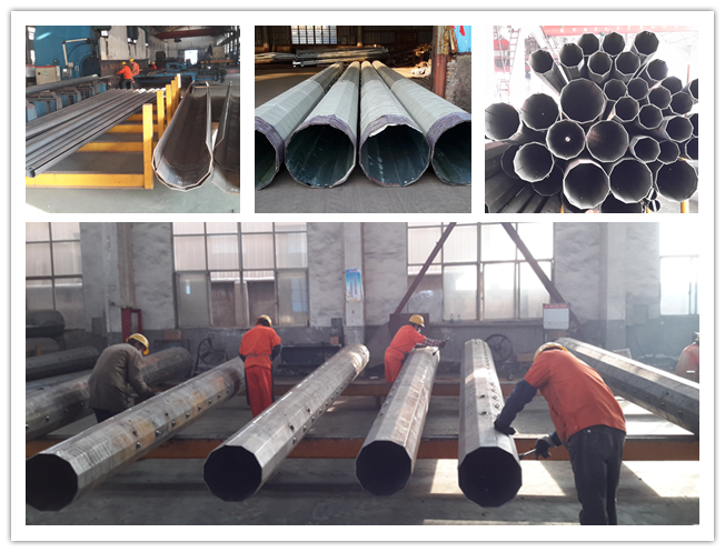 14m sınıf3 sınıf4 33kv İletim Hattı İçin Galvanizli Çelik Direk 2