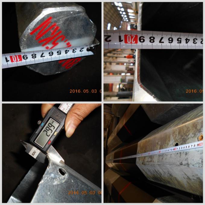 69kV 45ft NGCP Standart Galvanizli Elektrik Çelik Güç Kutupları 2