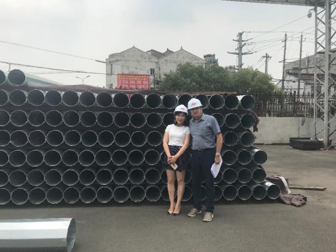 12m Hot Dip Galvanized Steel Power Pole with 450MPa Yield Stress and Dodecagonal Shape for Electric Power Transmission 1